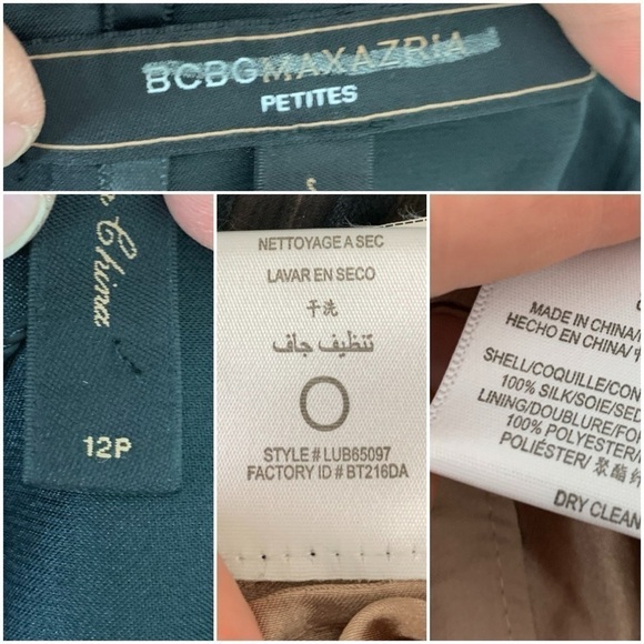 BCBG Max Azria Silk Chiffon Maxi Dress Black - Picture 15 of 17